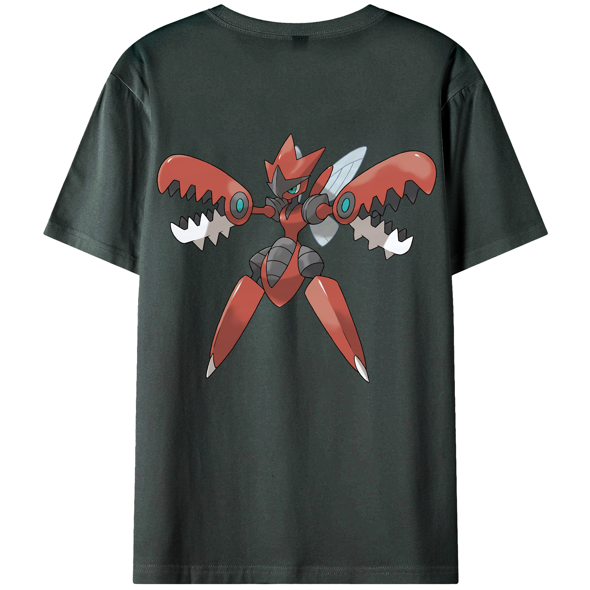 （画像用） ポケットモンスター Pokémon 綿100％ メンズ半袖Tシャツ（バックプリント） 通気性